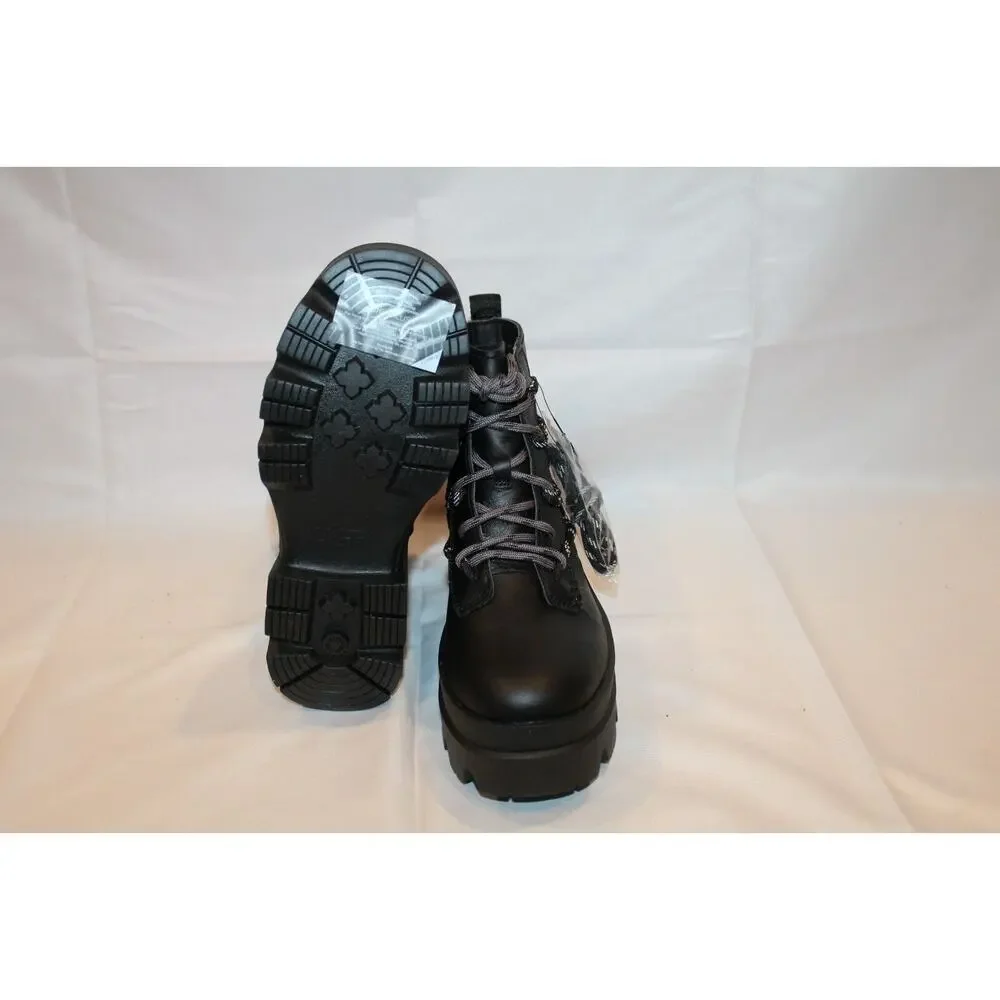 UGG WOMEN'S BRISBANE SUEDE LACE‎ UP PLATFORM WATERPROOF BOOTS BLACK NEW - Picture 8 of 10